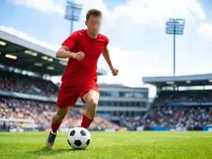 Kamiński w zielonej koszulce treningowej na murawie stadionu, z piłką pod pachą, gotowy do gry w nowym klubie